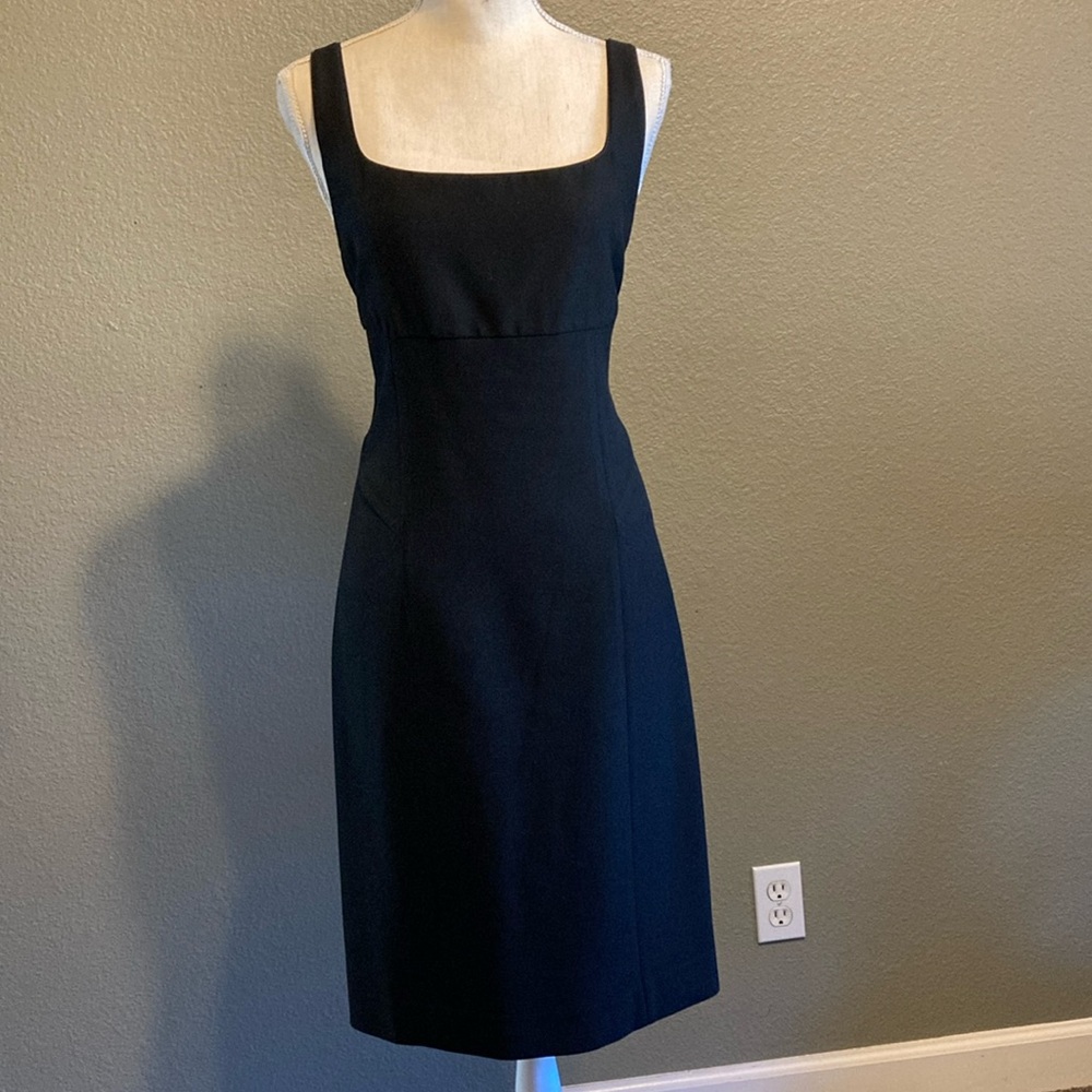 Diane Von Furstenberg black sheath dress sz 14